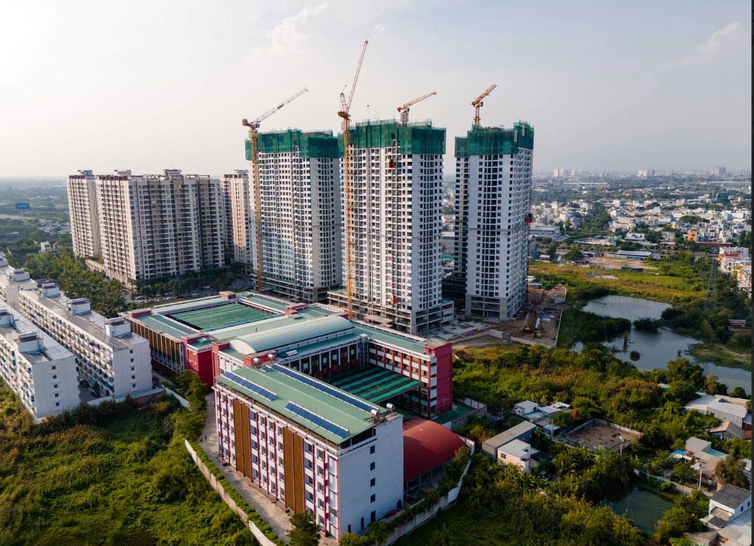 Akari City giai đoạn 2 cất nóc 4 tòa tháp vào cuối tháng 11/2023.