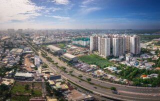 Một góc đại lộ Võ Văn Kiệt, khu Tây TP HCM.