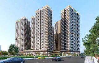 Phối cảnh Akari City giai đoạn 2 kết nối trục đại lộ thương mại 42m.
