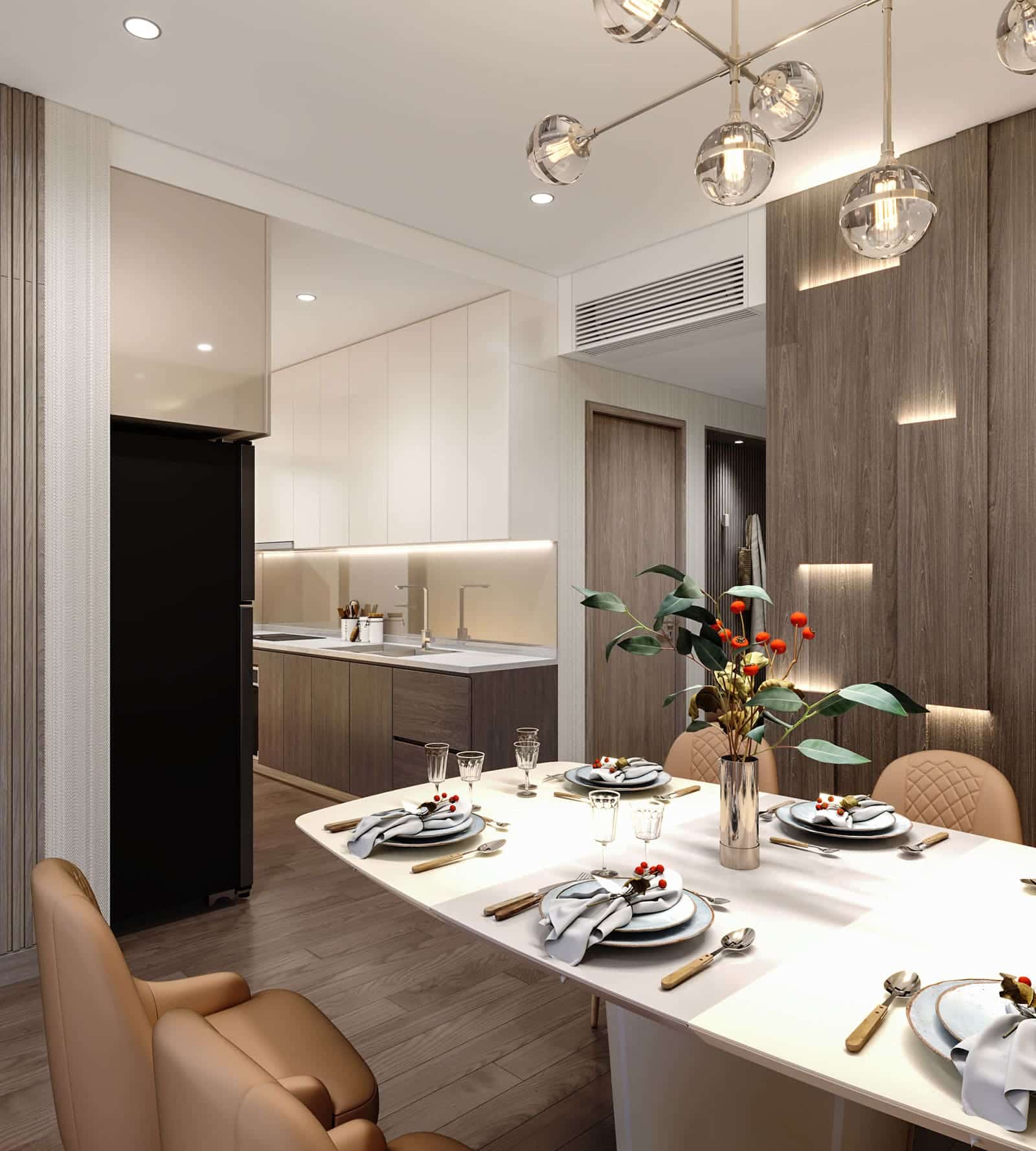 Hình ảnh phối cảnh nội thất căn hộ Akari City được phát triển bởi chủ đầu tư Nam Long.