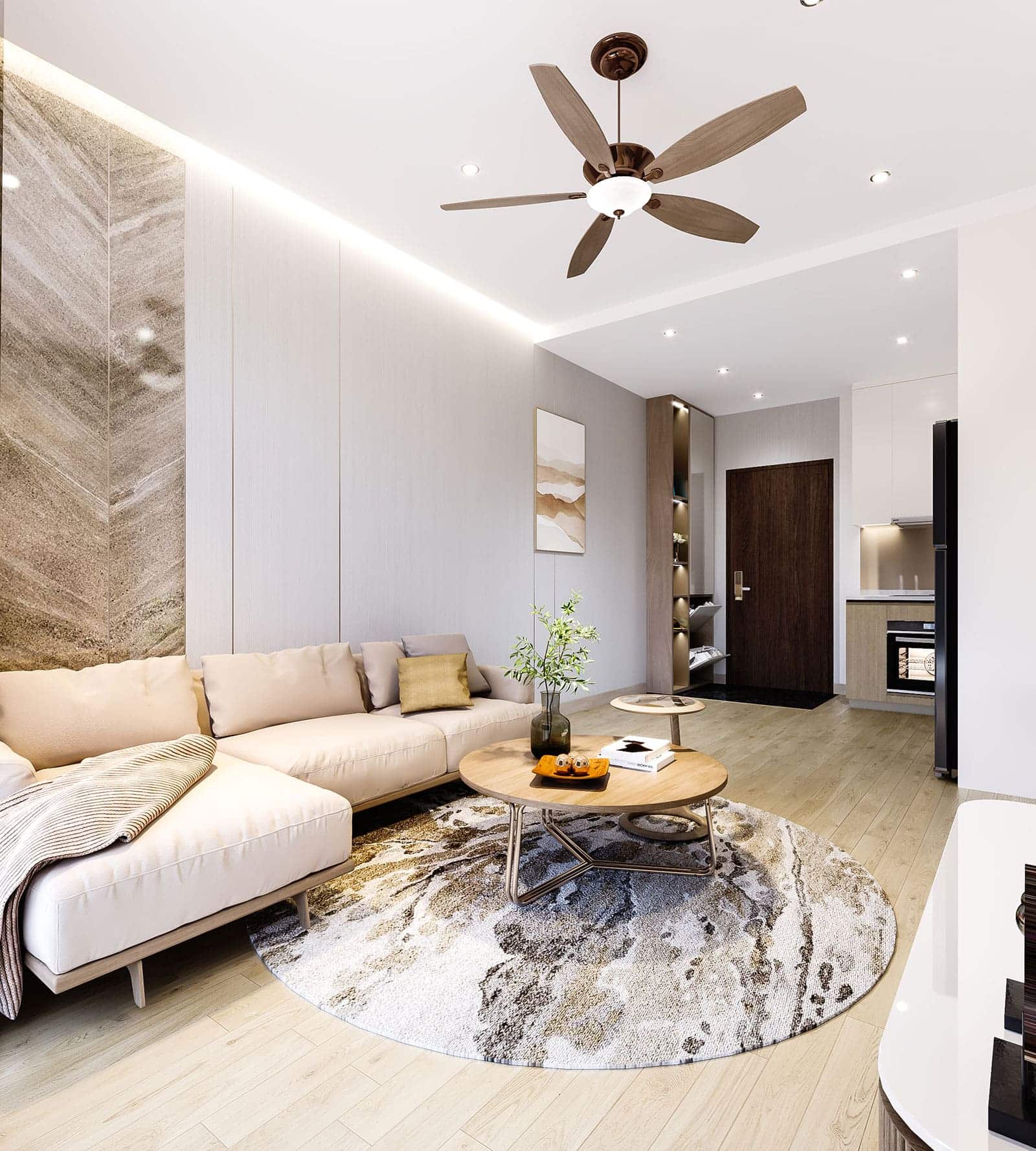 Hình ảnh phối cảnh nội thất căn hộ Akari City được phát triển bởi chủ đầu tư Nam Long.