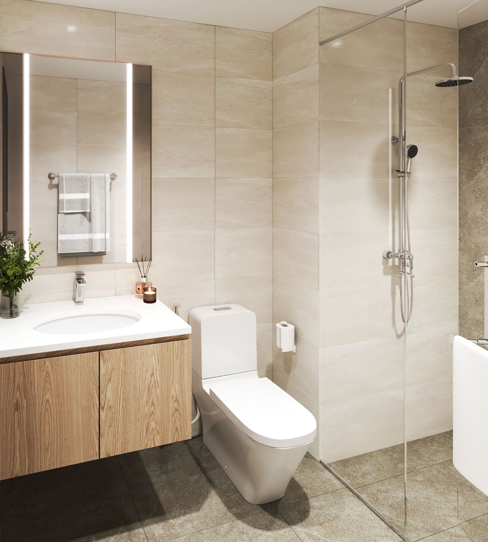 Hình ảnh phối cảnh nội thất căn hộ Akari City được phát triển bởi chủ đầu tư Nam Long.