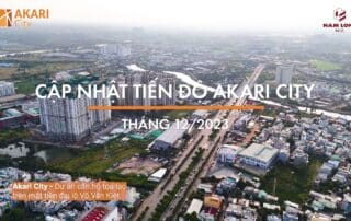 Tiến độ xây dựng dự án Akari City Võ Văn Kiệt vào tháng 12 năm 2023.