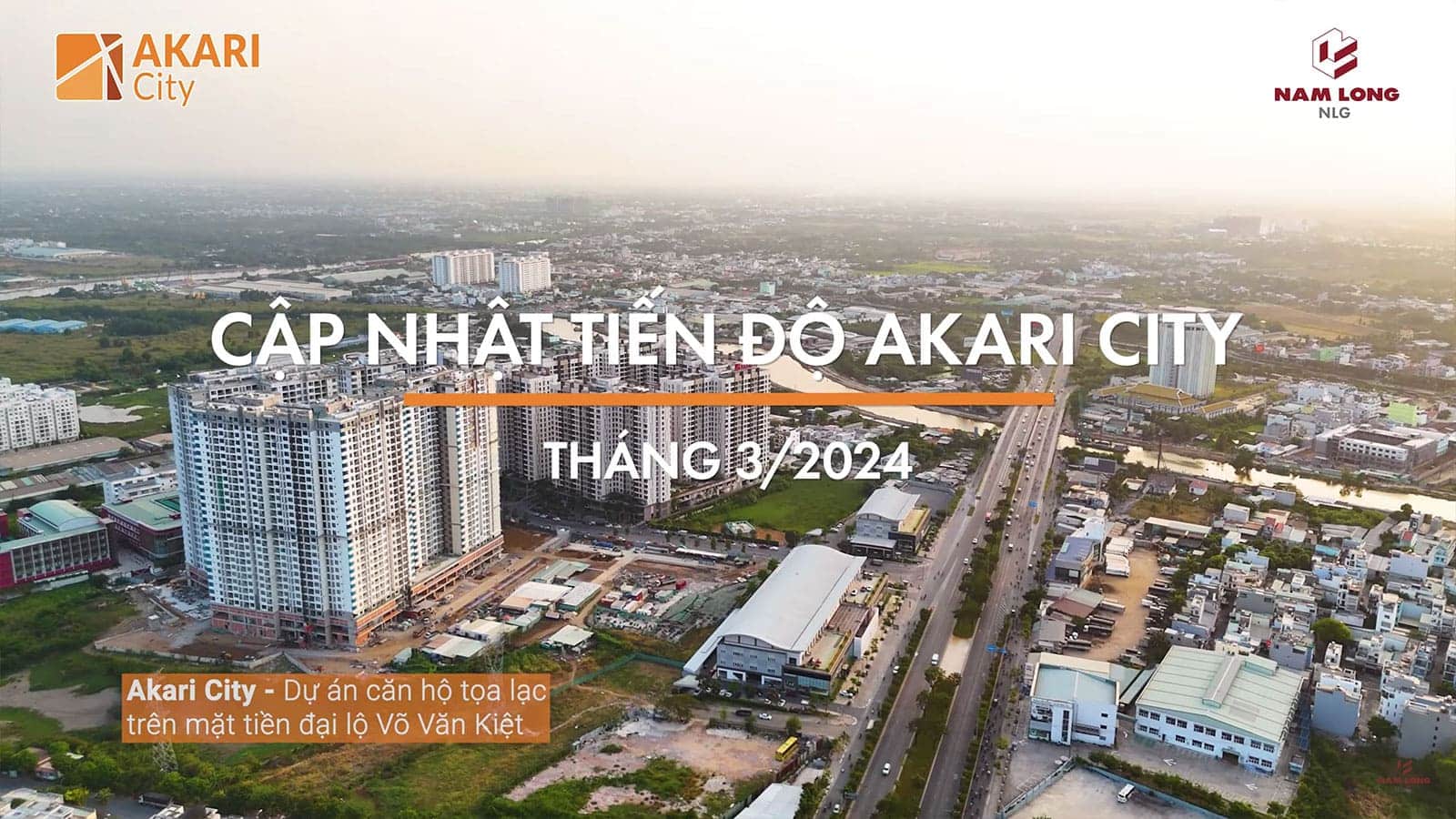 Tiến độ xây dựng dự án Akari City vào tháng 03/2024