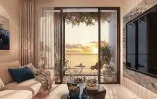 Căn hộ cao cấp tại Xanh Island Cát Bà với tầm nhìn tuyệt đẹp ra biển và núi rừng.