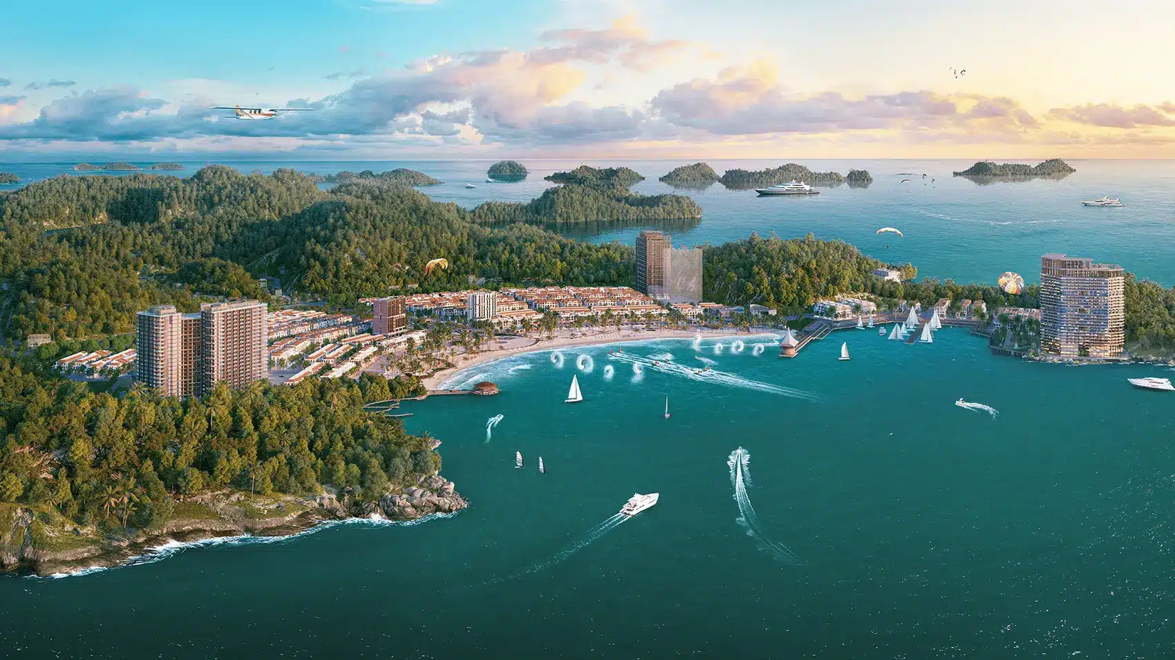 Dự án Xanh Island Cát Bà: Khu du lịch, thương mại đẳng cấp với quy mô 50ha tại Vịnh trung tâm Cát Bà.