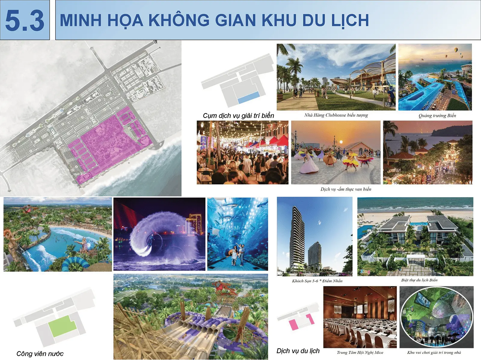 Minh họa không gian khu du lịch của dự án Sun Group Vũng Tàu với quy hoạch đẳng cấp quốc tế.
