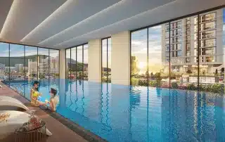 Tiện ích 5 sao tại Sun Costa Residences Đà Nẵng: bể bơi 4 mùa với thiết kế hiện đại và không gian thoáng đãng.