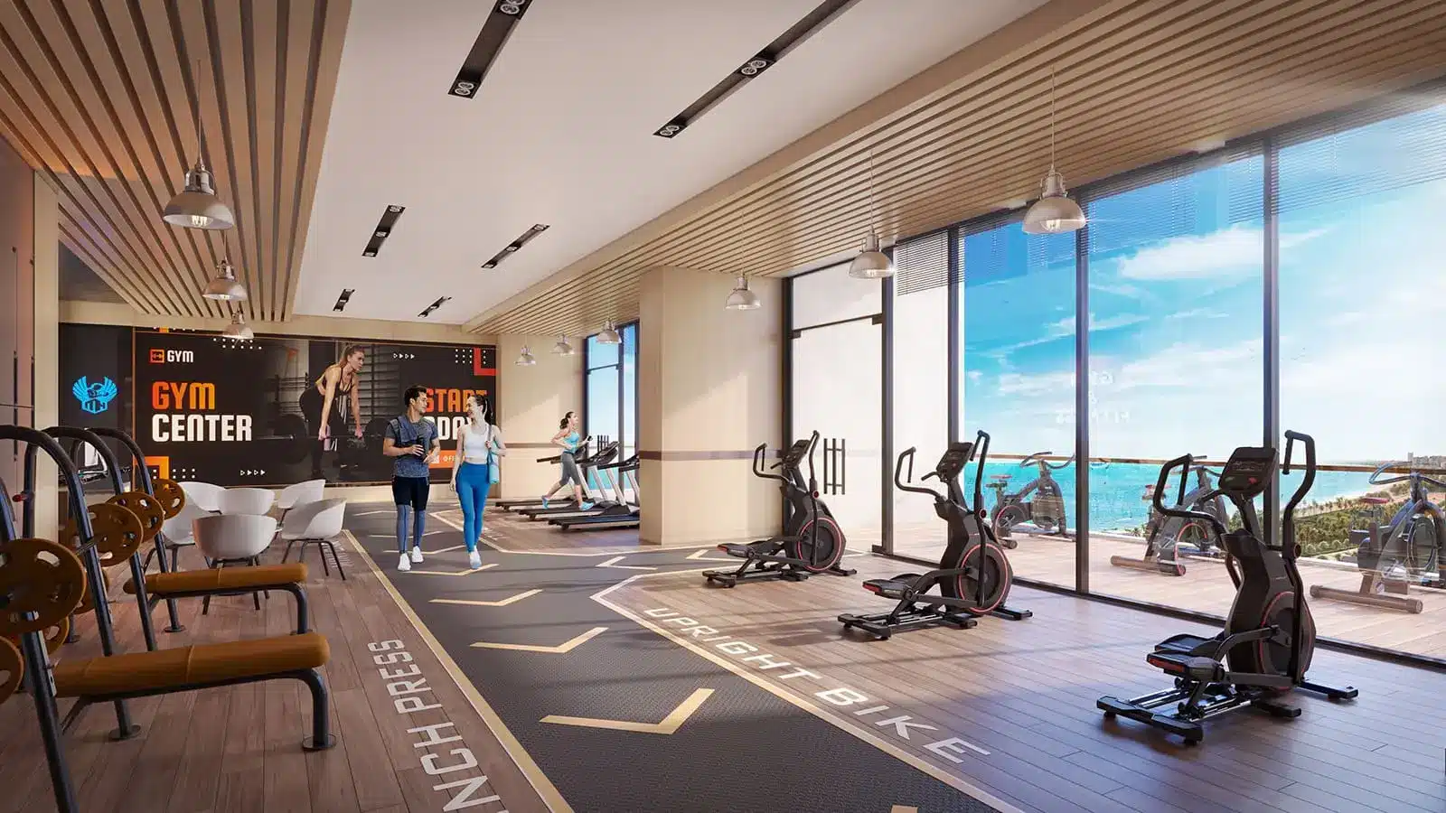 Tiện ích 5 sao tại Sun Costa Residences Đà Nẵng mang lại trải nghiệm sống đẳng cấp với Gym Center hiện đại và view biển tuyệt đẹp.