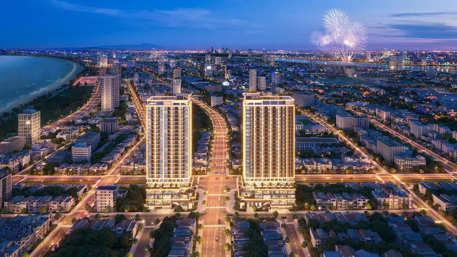Toàn cảnh Sun Costa Residences Đà Nẵng – vị trí kim cương giữa trung tâm thành phố, kết nối tuyệt vời và tiện ích đẳng cấp.